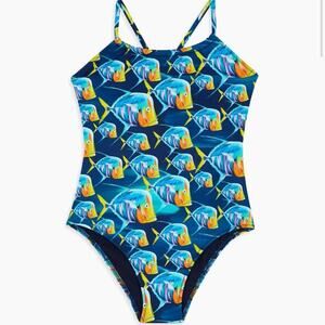 Vilebrequin Bleu Marine Girl's Piranha One Piece Swimsuit Bathing Suit NWT 2T